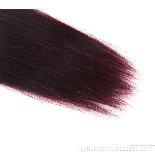 Wholesale Hair Bundles Mocha Brazil Ombre Color 99J Hair Weave Virgin Straight 3 Bundles